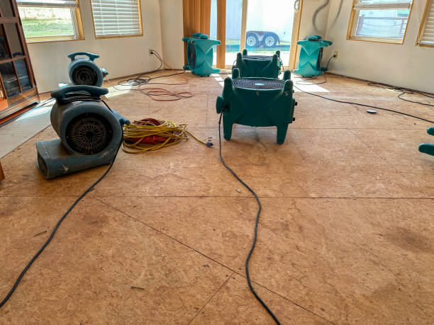 a group of air movers drying out a home after a water loss a group of air movers drying out a home after a water loss